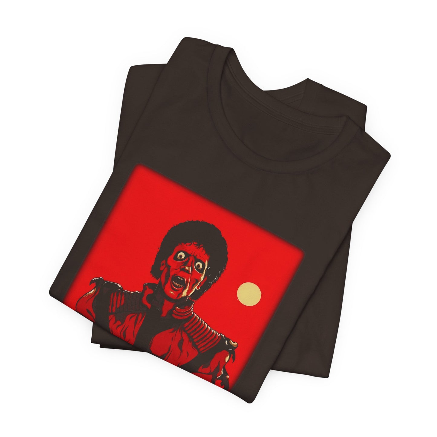 Thriller Retro Horror T-Shirt — Red Moon Michael Thriller Tee
