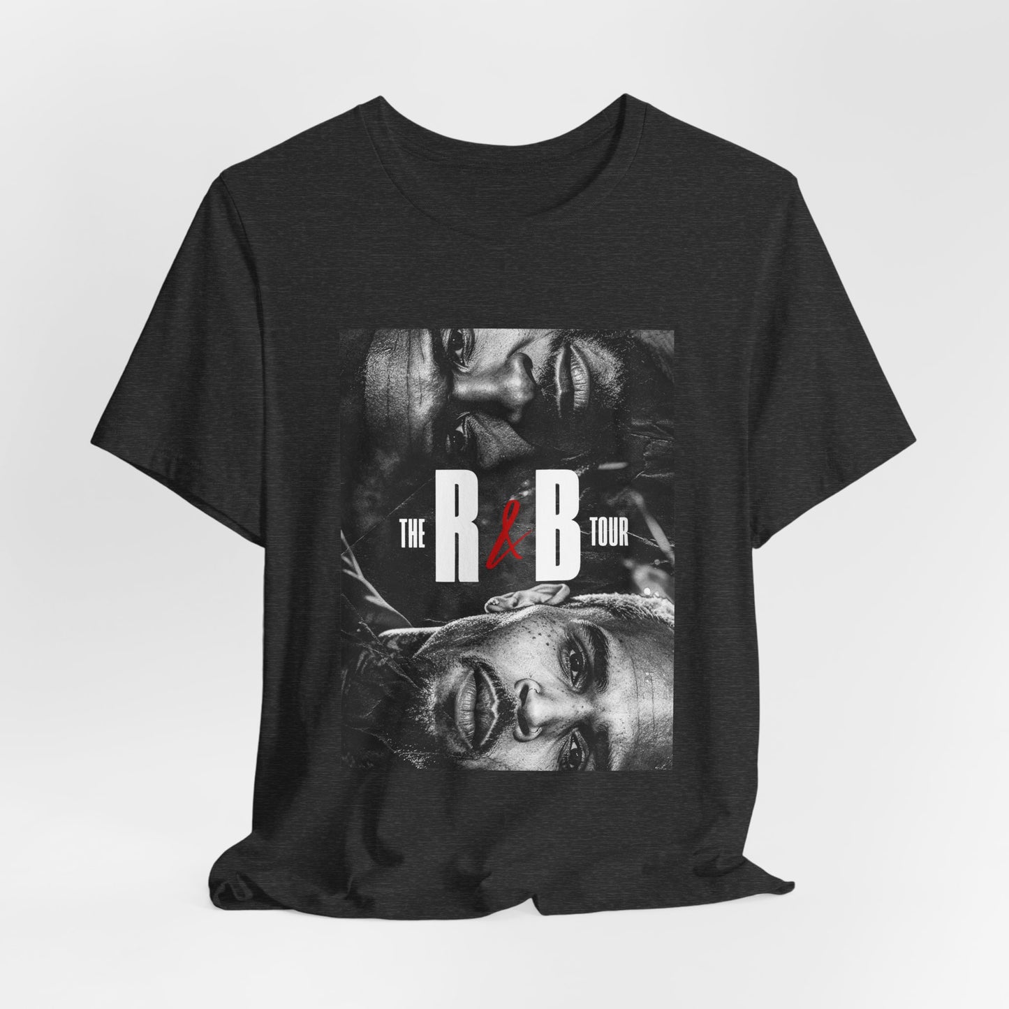 R&B Tour Graphic Tee — Black & White Portrait Concert T-Shirt