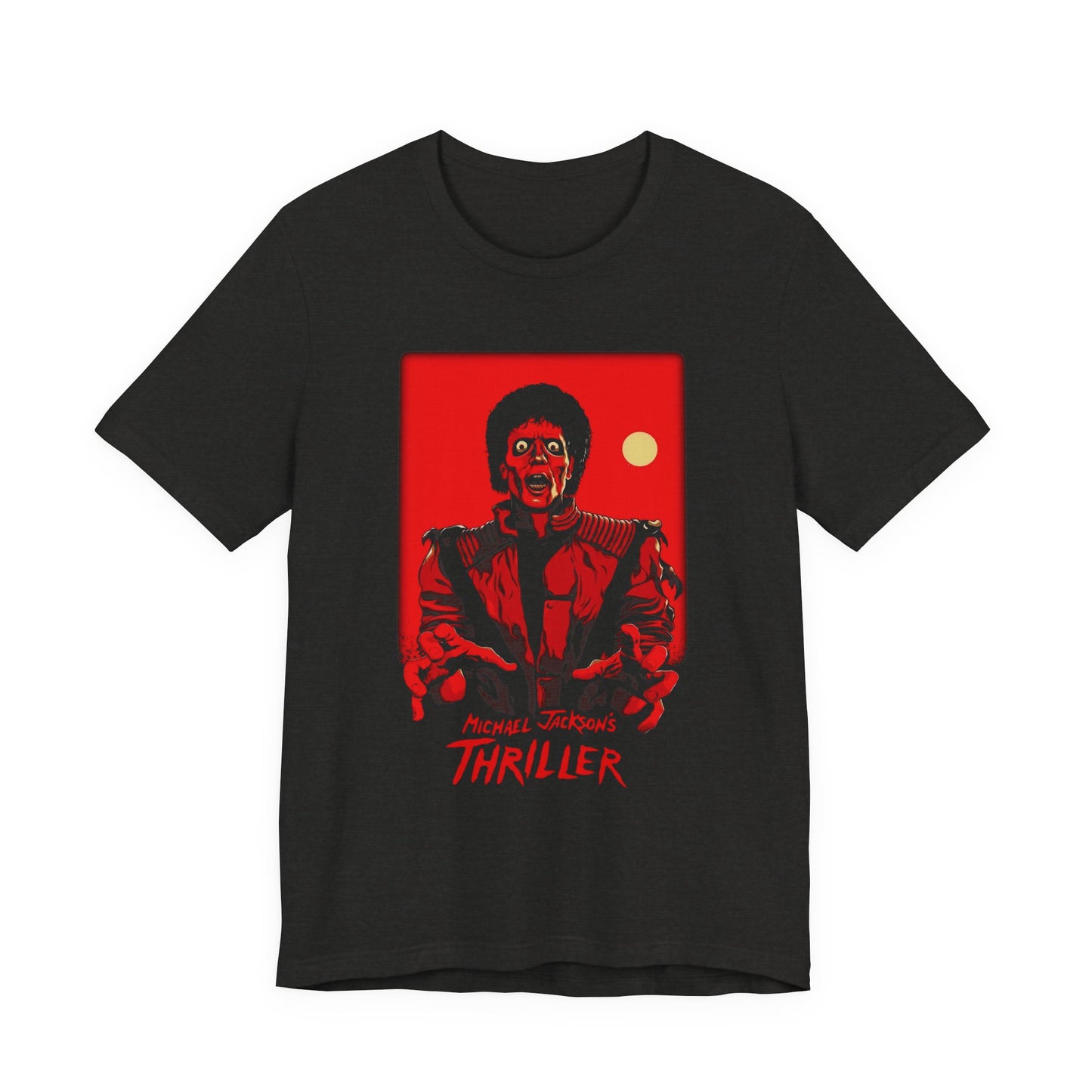 Thriller Retro Horror T-Shirt — Red Moon Michael Thriller Tee