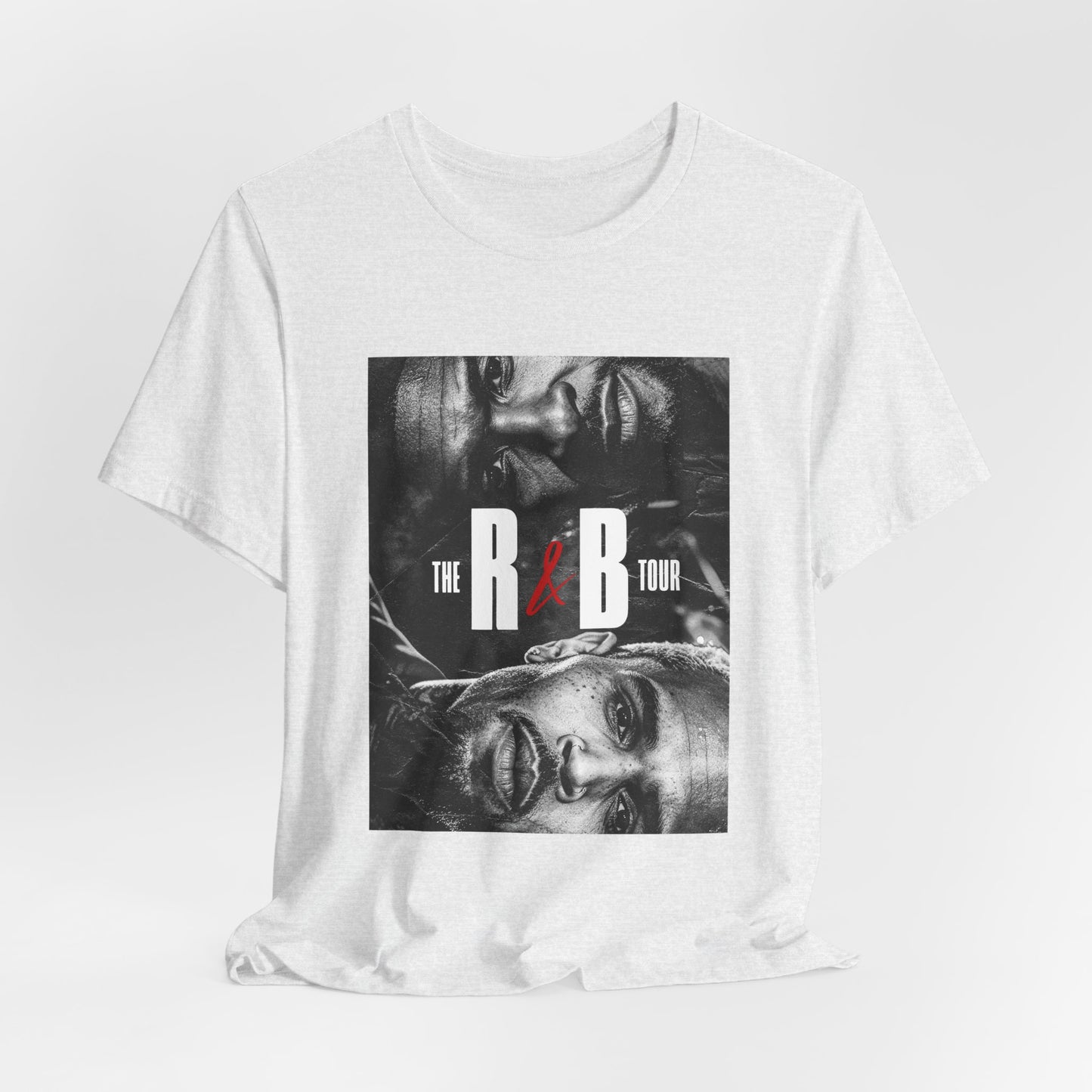 R&B Tour Graphic Tee — Black & White Portrait Concert T-Shirt