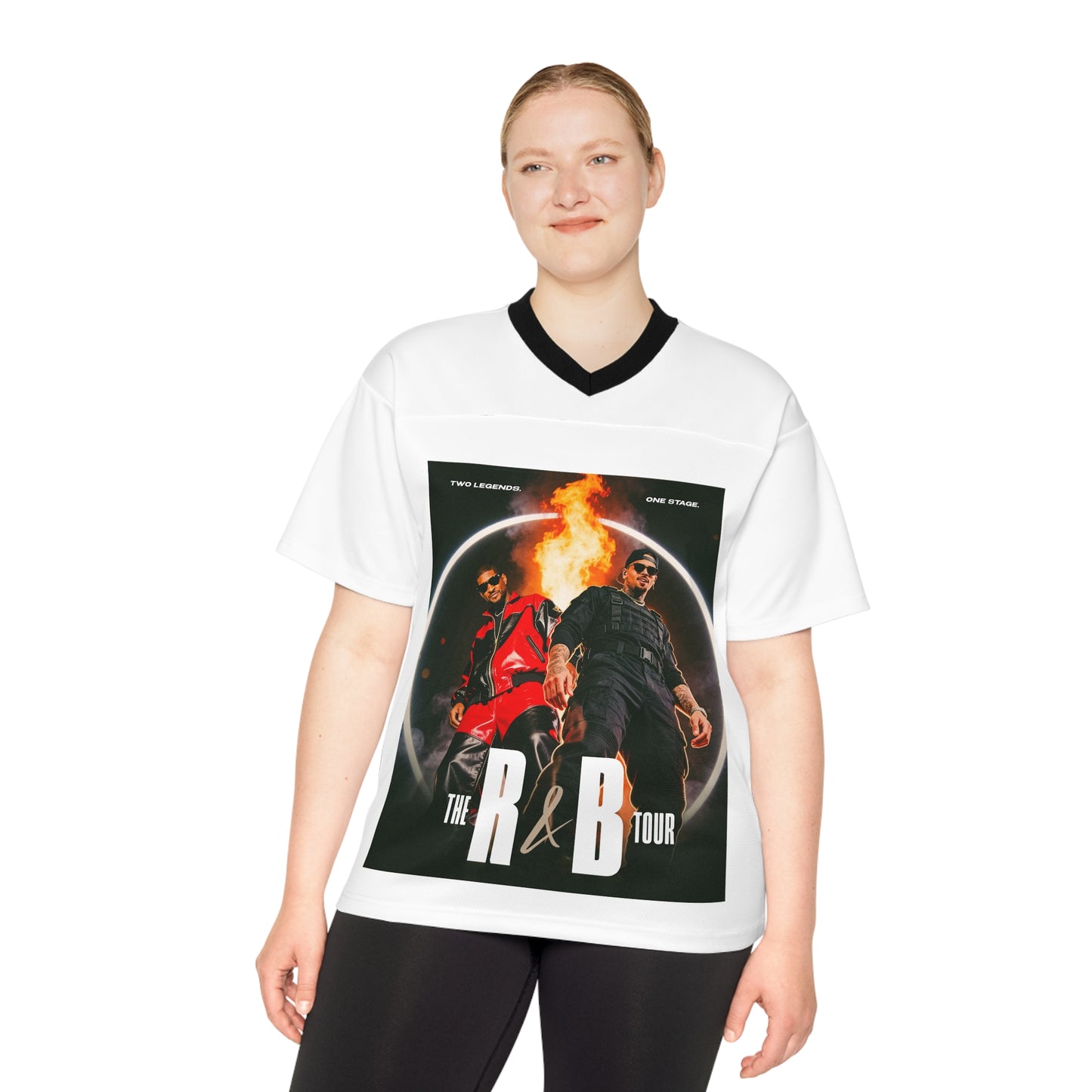 R&B Tour Football Jersey — Retro Music Concert Graphic Jersey