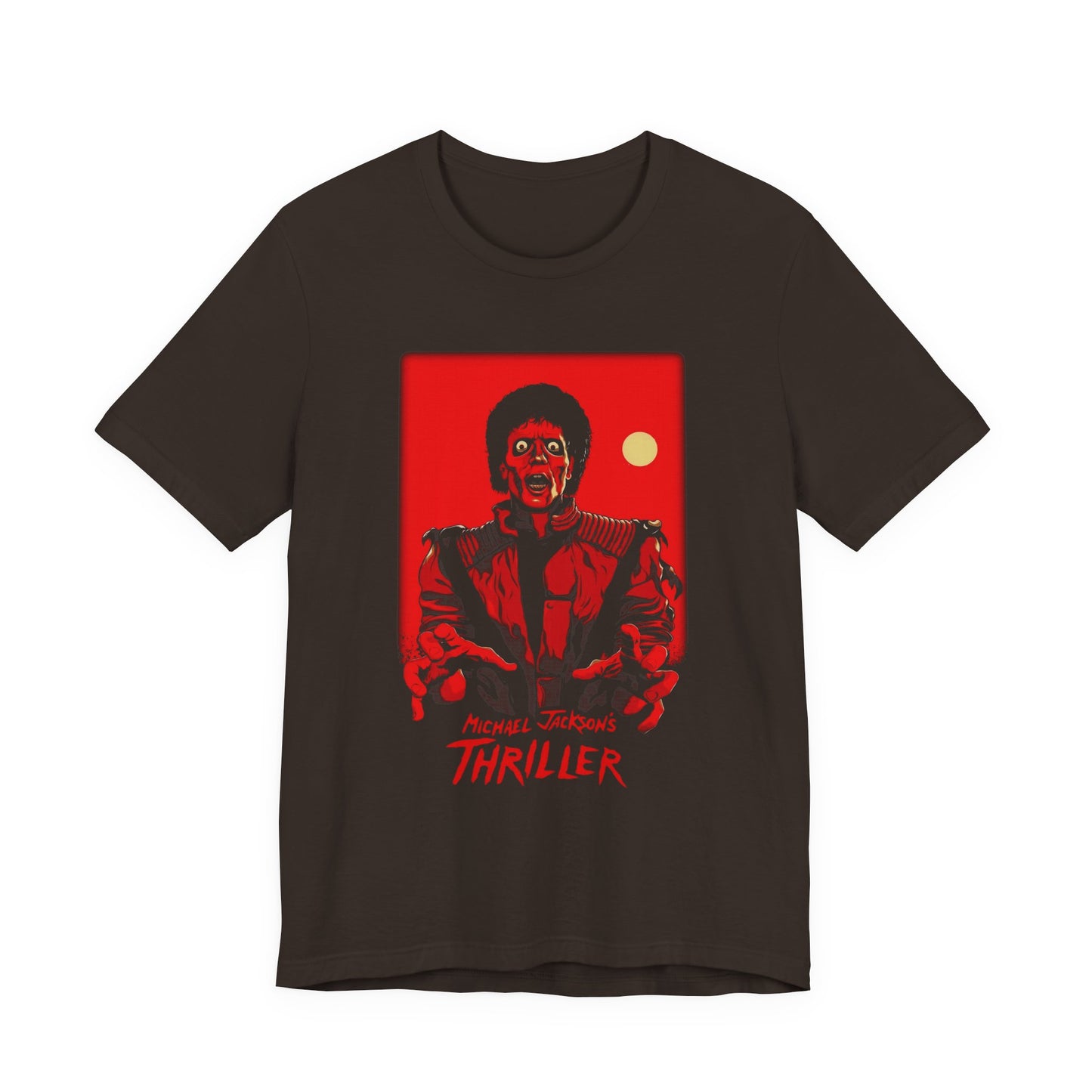 Thriller Retro Horror T-Shirt — Red Moon Michael Thriller Tee