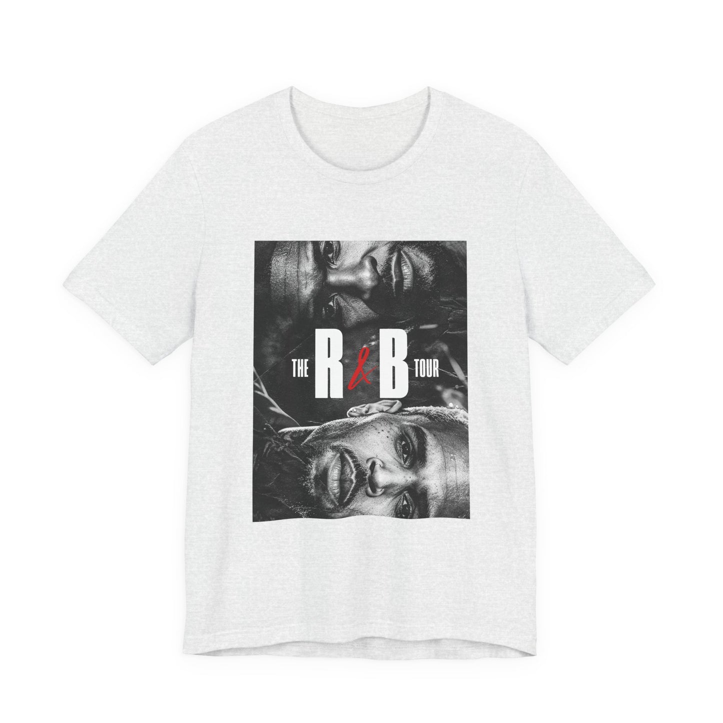 R&B Tour Graphic Tee — Black & White Portrait Concert T-Shirt