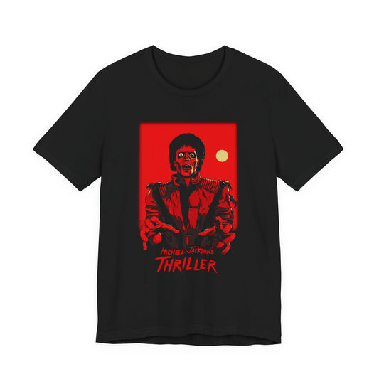 Thriller Retro Horror T-Shirt — Red Moon Michael Thriller Tee