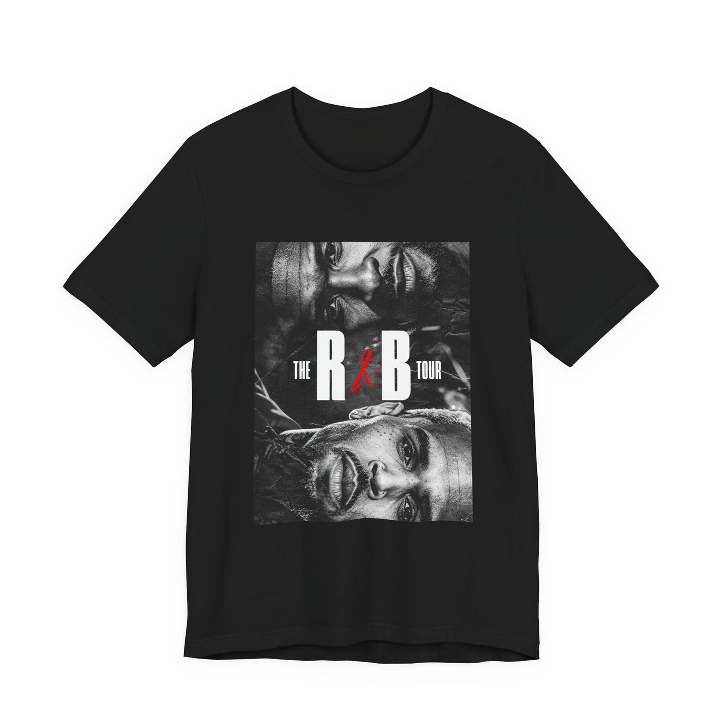 R&B Tour Graphic Tee — Black & White Portrait Concert T-Shirt