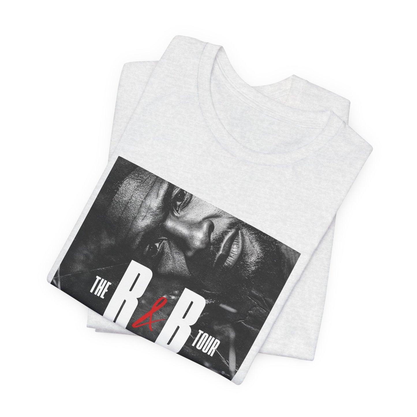 R&B Tour Graphic Tee — Black & White Portrait Concert T-Shirt