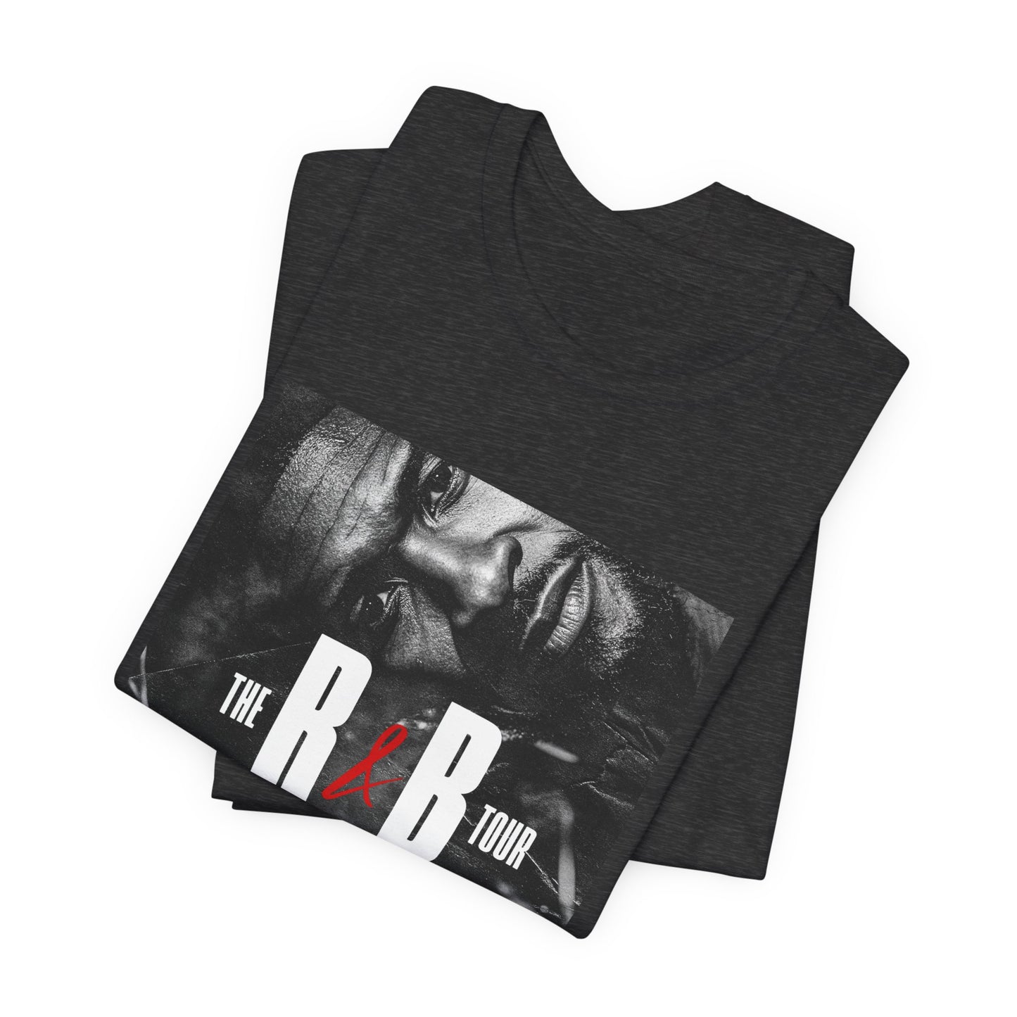 R&B Tour Graphic Tee — Black & White Portrait Concert T-Shirt