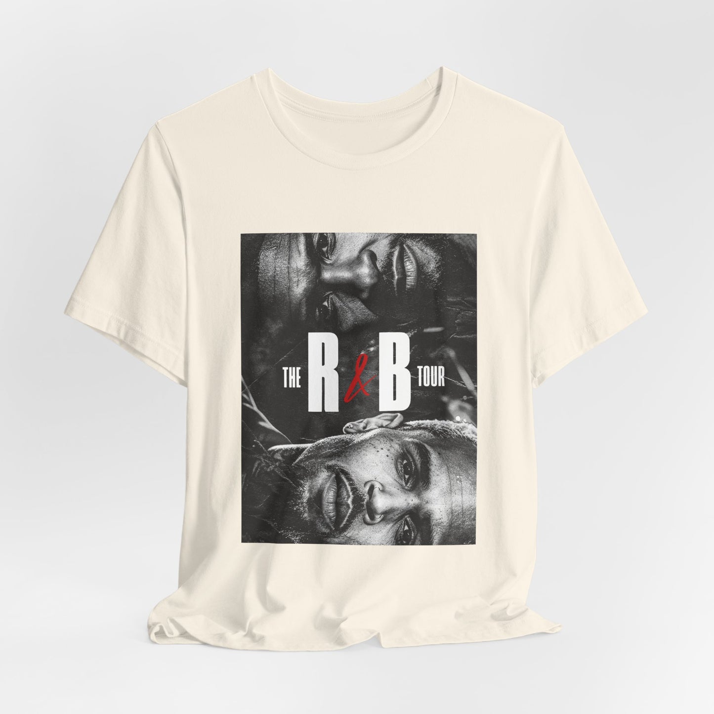 R&B Tour Graphic Tee — Black & White Portrait Concert T-Shirt