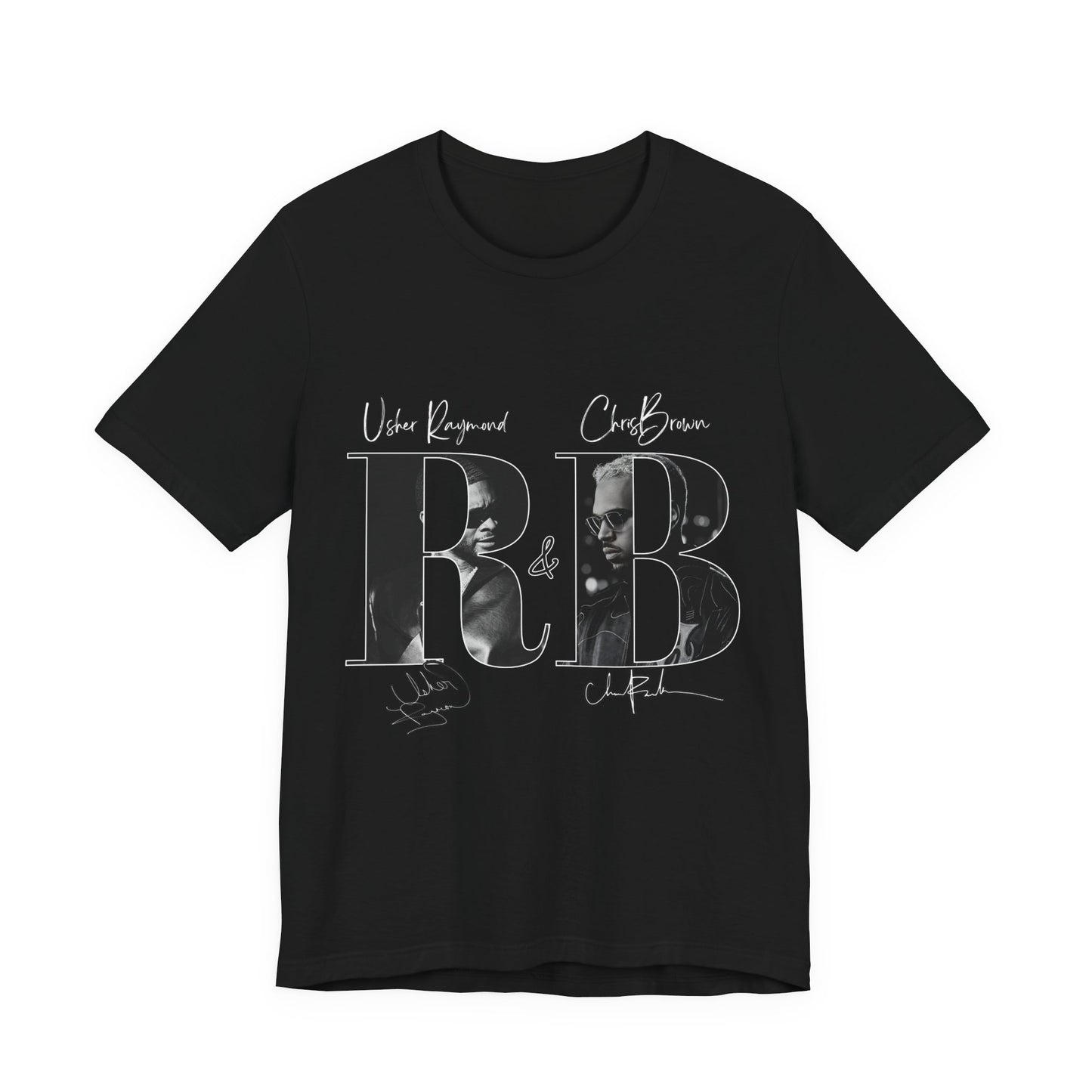 R&B Retro Photo Monogram Tee — Vintage Rhythm & Blues Short Sleeve Shirt