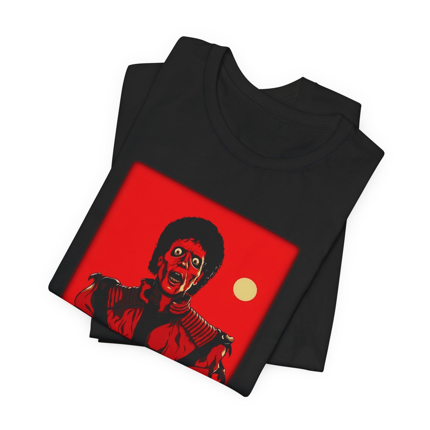 Thriller Retro Horror T-Shirt — Red Moon Michael Thriller Tee