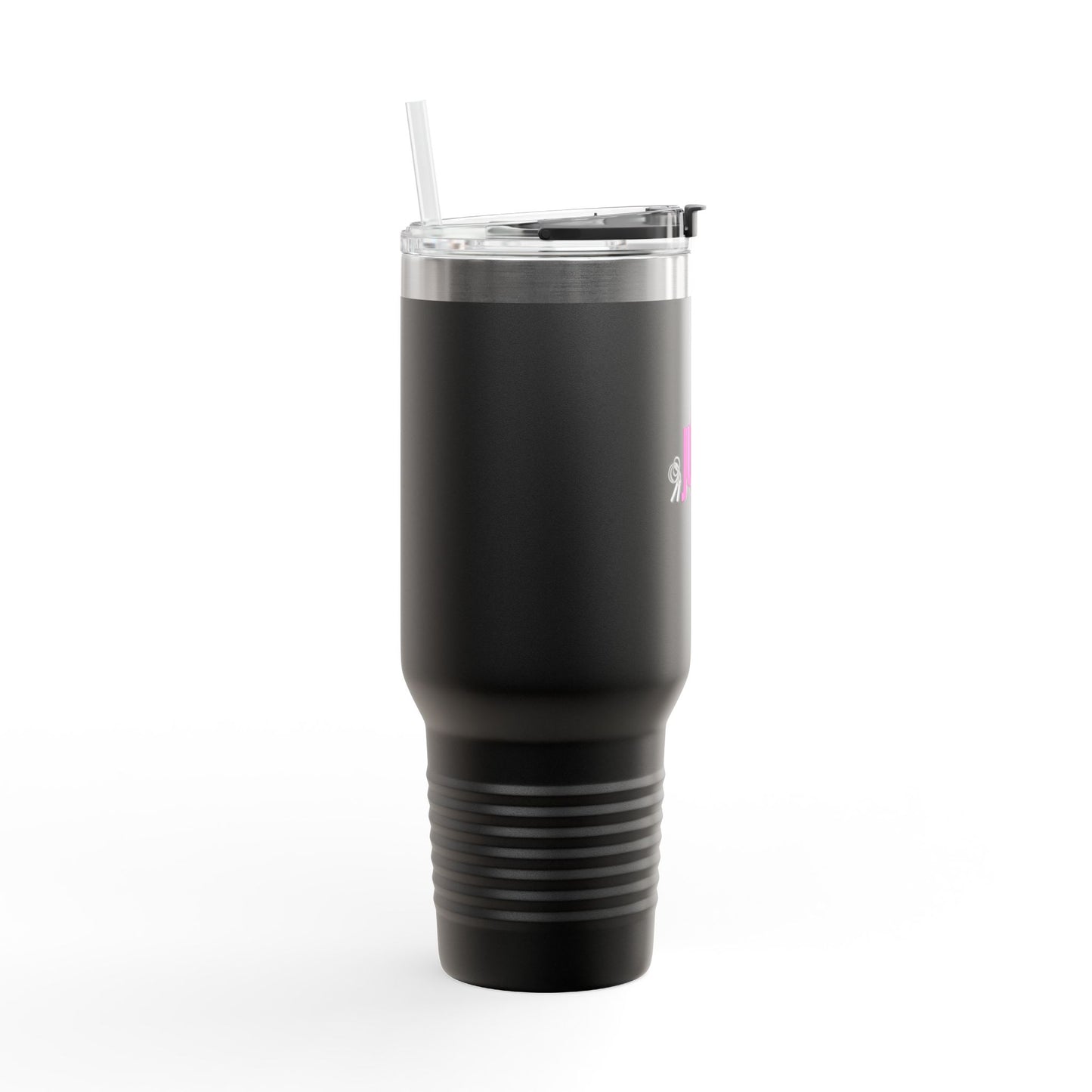 JumpHER Insulated Travel Mug - 40oz Black Tumbler with Straw