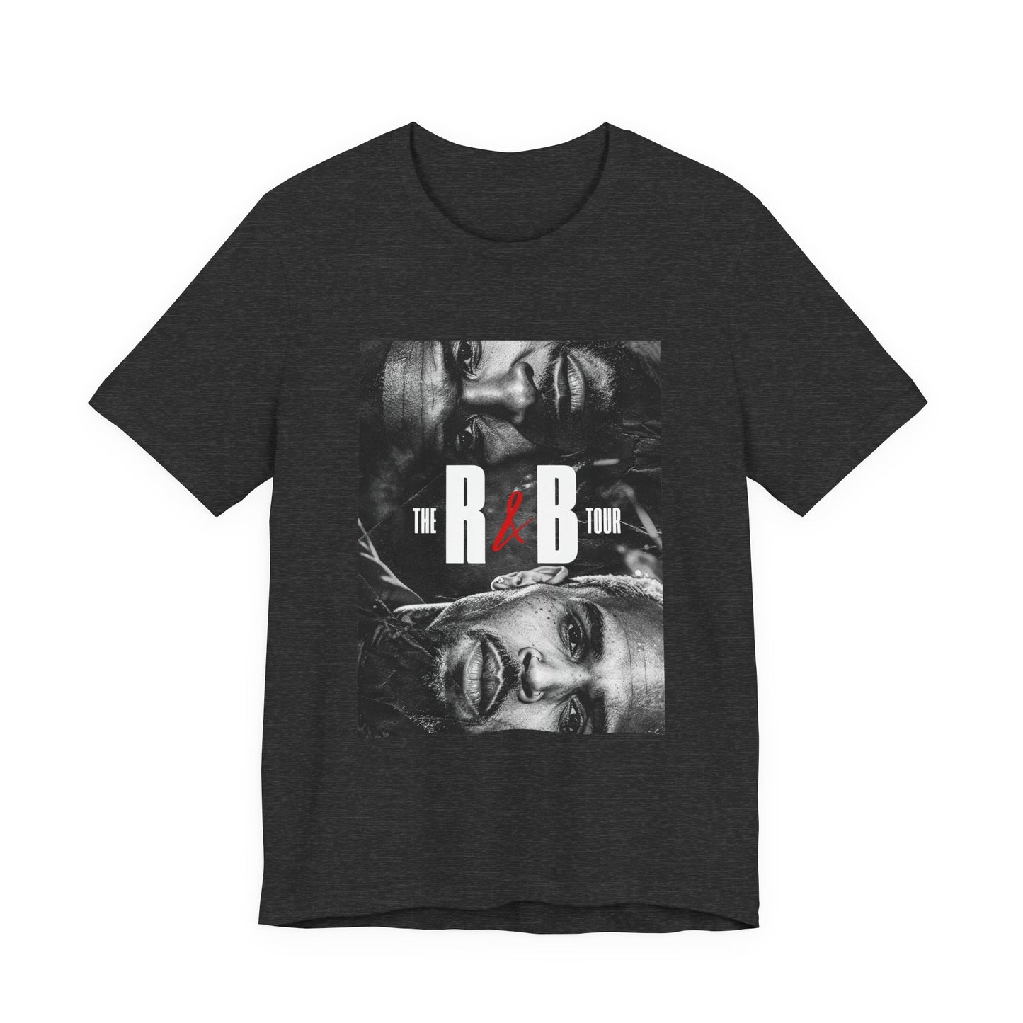 R&B Tour Graphic Tee — Black & White Portrait Concert T-Shirt