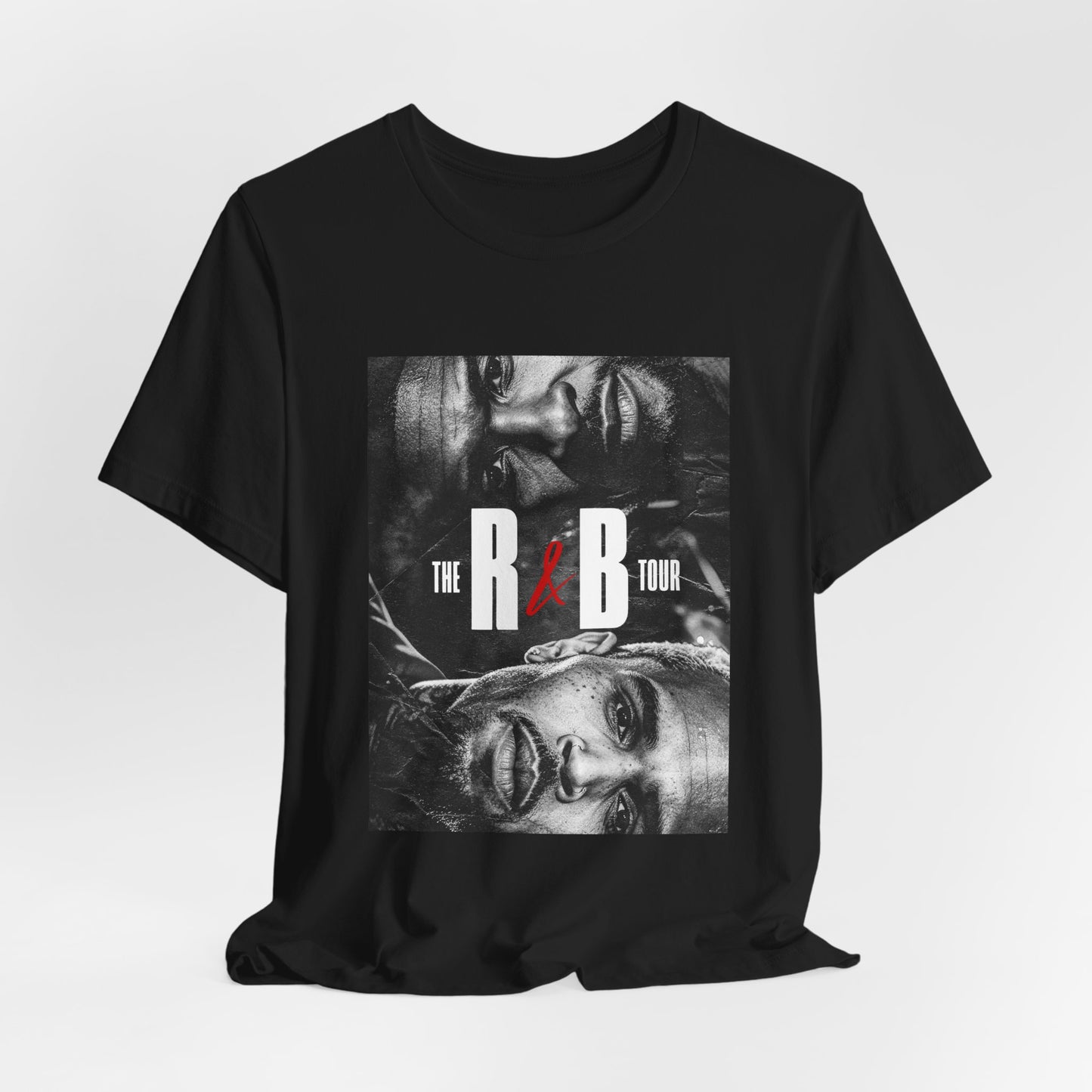 R&B Tour Graphic Tee — Black & White Portrait Concert T-Shirt