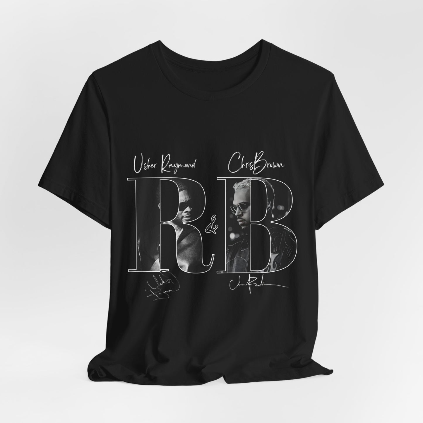 R&B Retro Photo Monogram Tee — Vintage Rhythm & Blues Short Sleeve Shirt