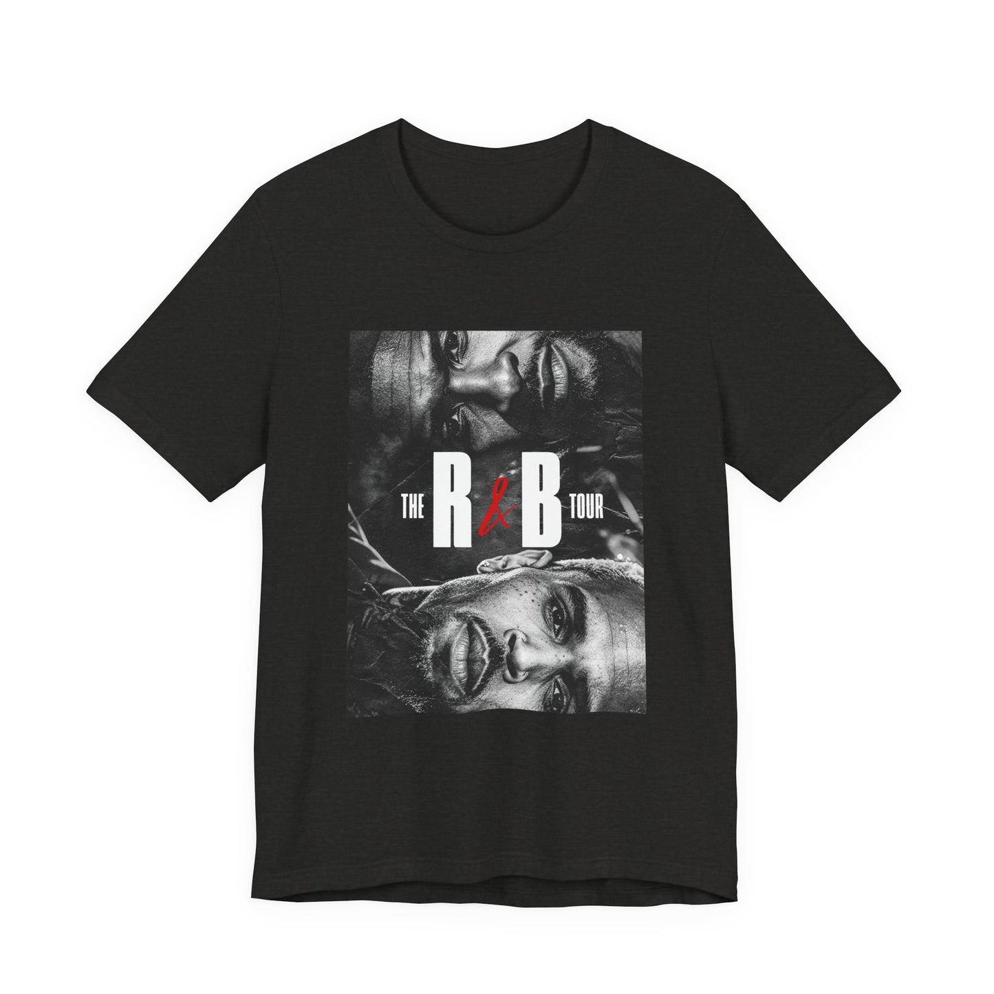 R&B Tour Graphic Tee — Black & White Portrait Concert T-Shirt