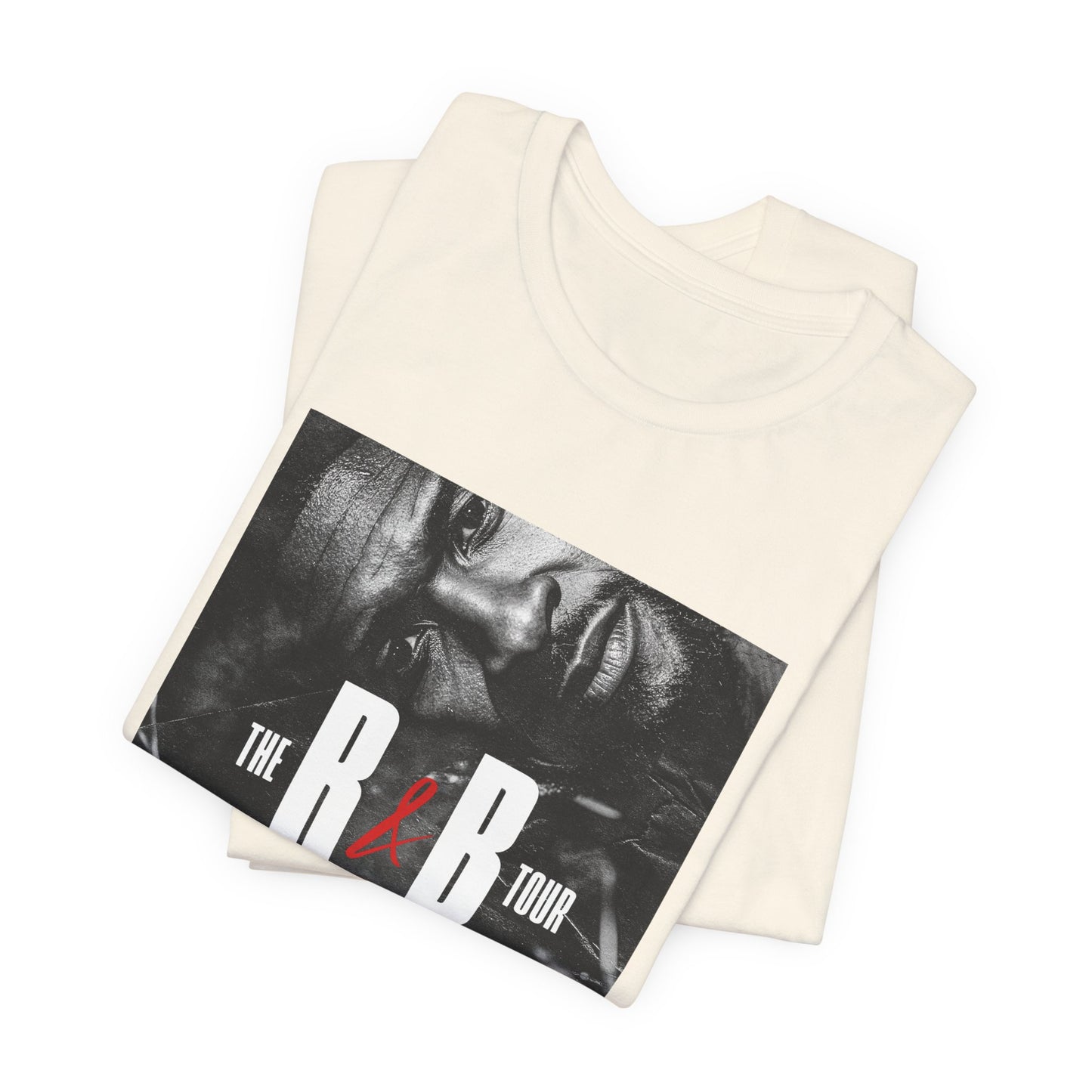 R&B Tour Graphic Tee — Black & White Portrait Concert T-Shirt