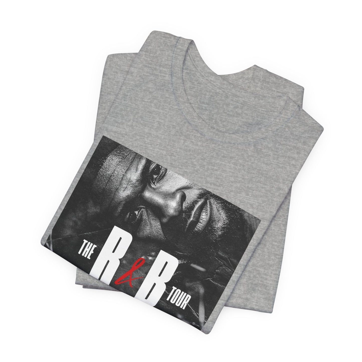 R&B Tour Graphic Tee — Black & White Portrait Concert T-Shirt
