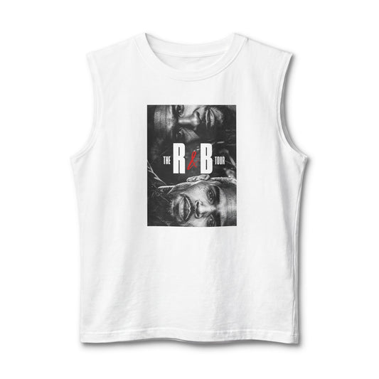 R&B Tour Poster Muscle Tank — Vintage Black & White Music Tee