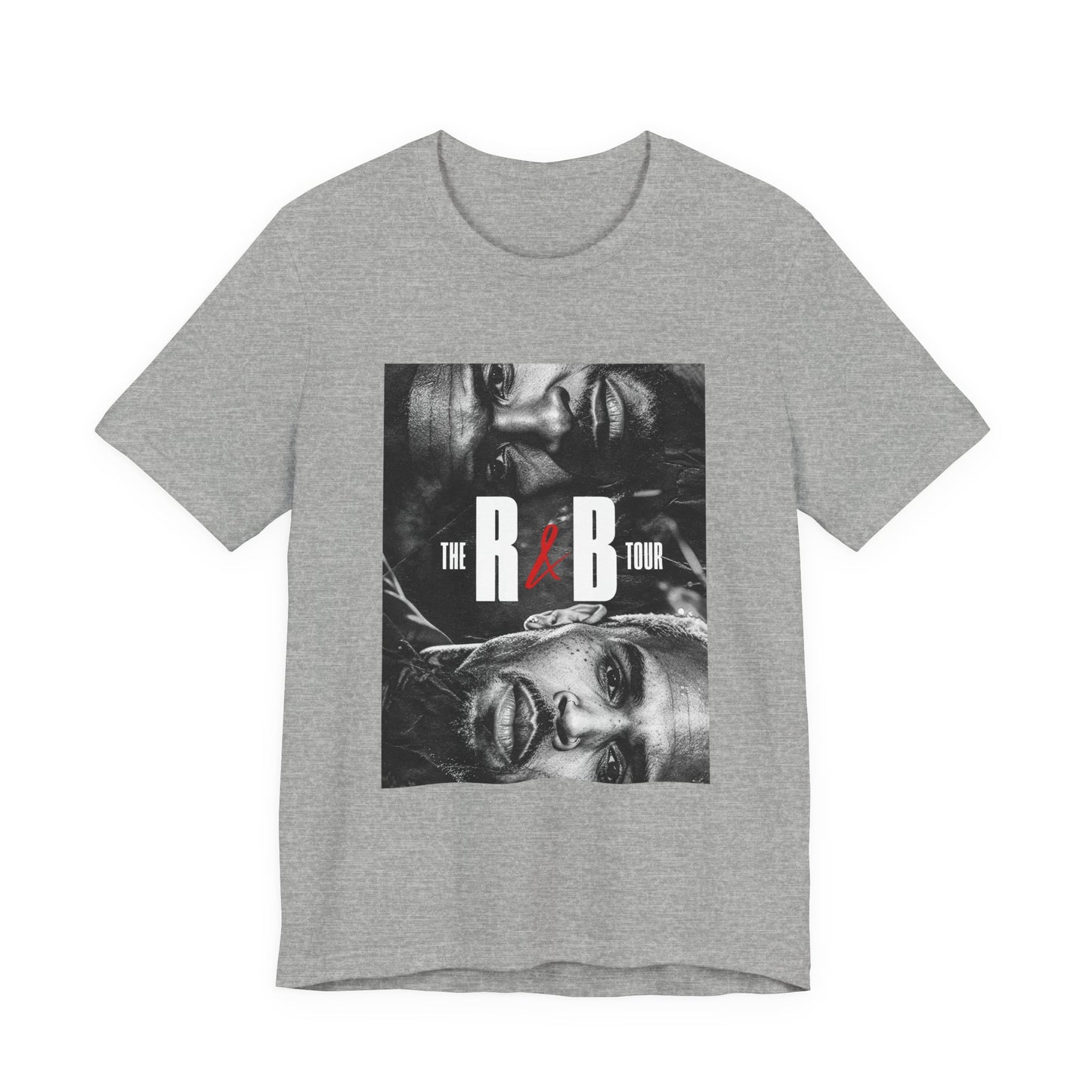 R&B Tour Graphic Tee — Black & White Portrait Concert T-Shirt