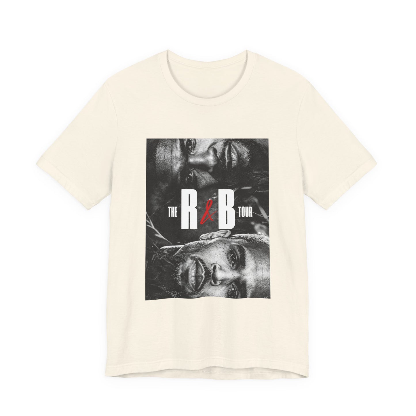 R&B Tour Graphic Tee — Black & White Portrait Concert T-Shirt