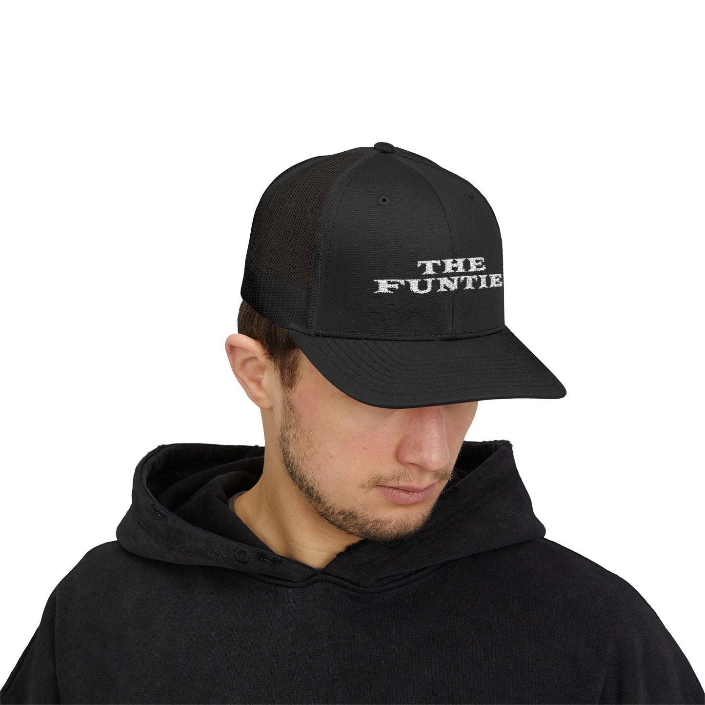 The Funtie Trucker Cap — Retro Embroidered Snapback Hat