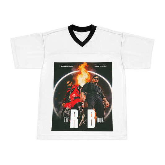 R&B Tour Football Jersey — Retro Music Concert Graphic Jersey