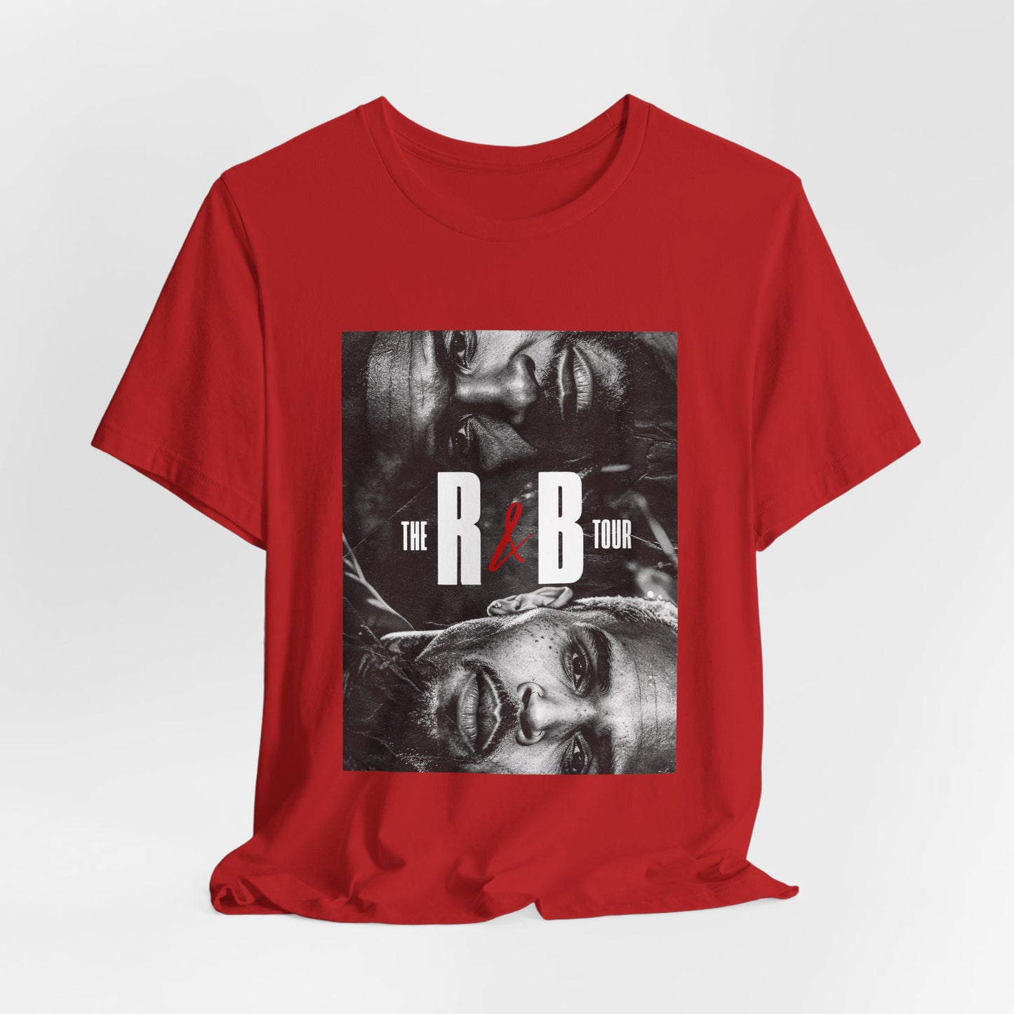 R&B Tour Graphic Tee — Black & White Portrait Concert T-Shirt